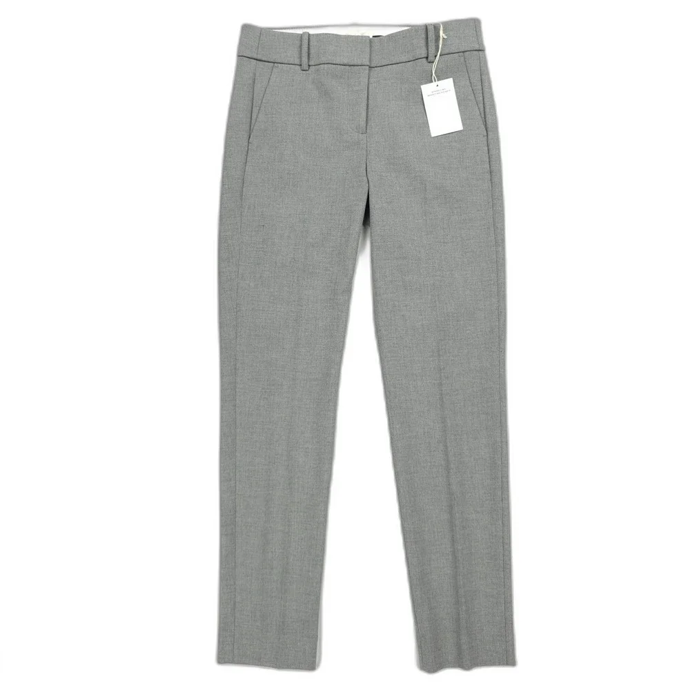NWT J Crew Full-length Cameron pant four-season stretch Gray Old Money Preppy 6